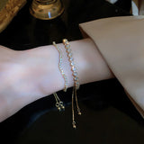 Crystal Wave Bangle Bracelet