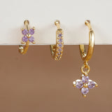 Bloom Crystal Drop Earring Set