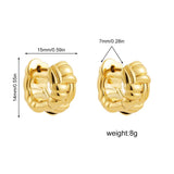 Twist Woven Mini Hoop Earrings
