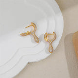 Cubic Zirconia Waterdrop Hoop Earrings