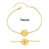 Zodiac Coin Charm Bracelet