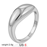 Curved Geometric Gold Ring
