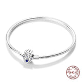Sterling Silver Zirconia Charm Bracelet