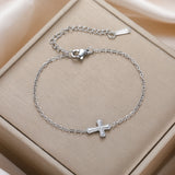 Cross Pendant Chain Bracelet