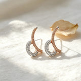 Mixed Metal Geometric Stud Earrings