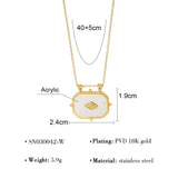 Retro Acrylic Geometric Pendant Necklace