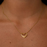Gold Heart Pendant Necklace