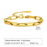 Gold Paperclip Chain Bracelet