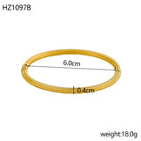 18K Gold-Plated Hollow Cuff Bracelet