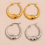 18K Gold Moon Hoop Earrings