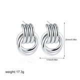 Multilayer Circle Stud Earrings