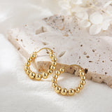 Beaded Circle Hoop Earrings