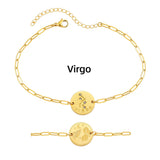 Zodiac Coin Charm Bracelet