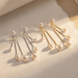 Luxury Pearl Tassel Dangle Earrings