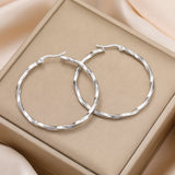 Gold-Plated Geometric Hoop Earring