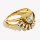 Sun Layer Statement Ring