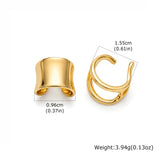 Gold Double-Row Ear Cuff Set