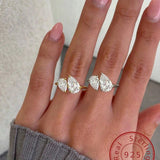Sterling Silver Water Drop Ring