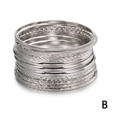 Cuban Chain Bracelet Set (12-Piece)