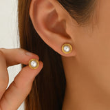 Pearl Flower Stud Earrings