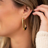 Chunky U-Shape Hoop Earrings