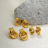 Multilayer Circle Stud Earrings