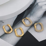 Cubic Zirconia Smooth Hoop Earrings