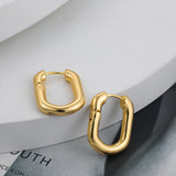 Cubic Zirconia Smooth Hoop Earrings