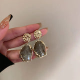 Gold Square Zircon Studs