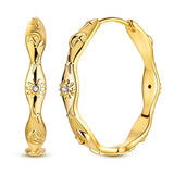 Sterling Silver Charm Hoop Earrings