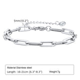Silver Stackable Chain Bracelet