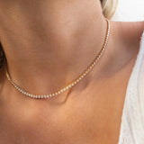 Zirconia Adjustable Choker Necklace
