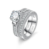 Sterling Silver Couple's Ring Set