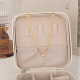 Zircon Circle Collarbone Necklace