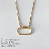 Oval Turnbuckle Choker Necklace