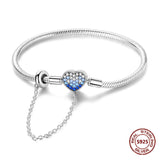 Sterling Silver Zirconia Charm Bracelet
