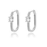 Cubic Zirconia U-Shape Studs