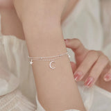 Sterling Silver Star & Moon Bracelet