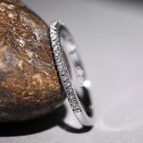 925 Silver CZ Thin Band Ring