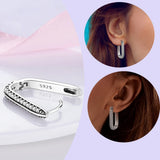 Sterling Silver Charm Hoop Earrings