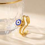 Gold Evil Eye V-Ring