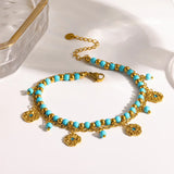 Bohemian Turquoise Double Layer Anklet
