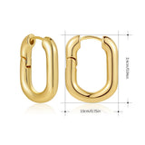 Cubic Zirconia Smooth Hoop Earrings