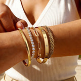 CZ Tennis Starburst Bangle