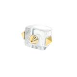 Chunky Resin Flower Ring