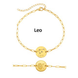 Zodiac Coin Charm Bracelet