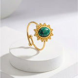 Malachite Open Ring