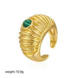 Green Opal Wide Open Ring