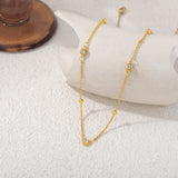 Zircon Circle Collarbone Necklace