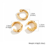 Gold Textured Ear Cuff Set (3-Piece)
